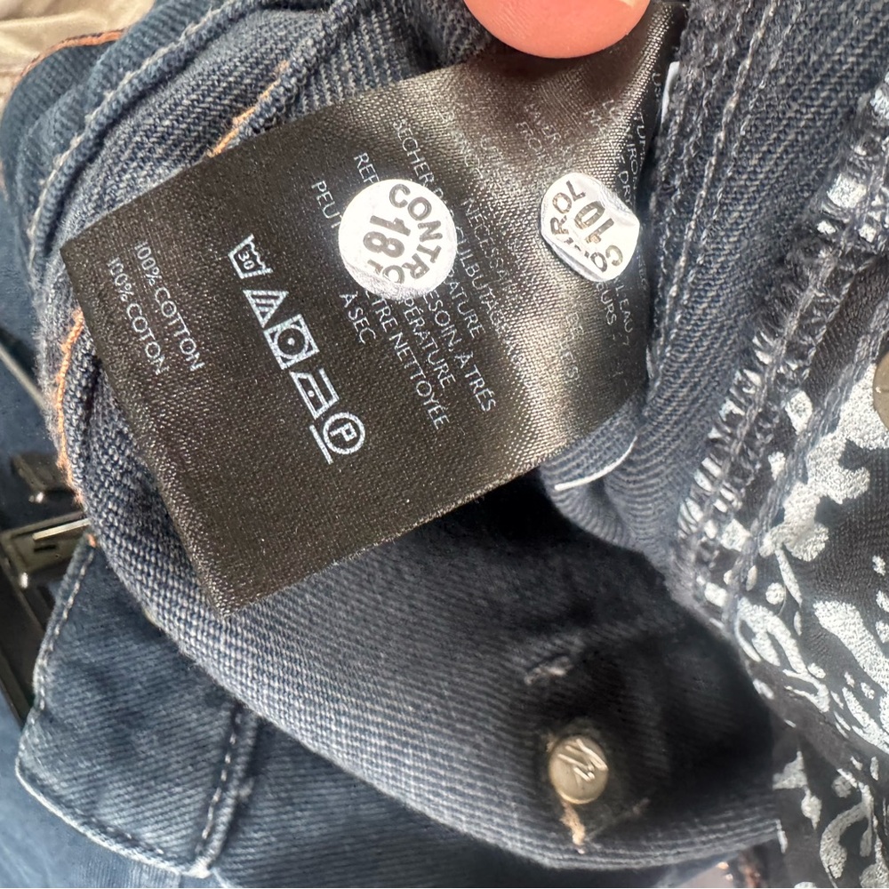 Free People We The Free Sugar & Spice Barrel Jeans Spooky Blue 26 - Picture 7 of 8